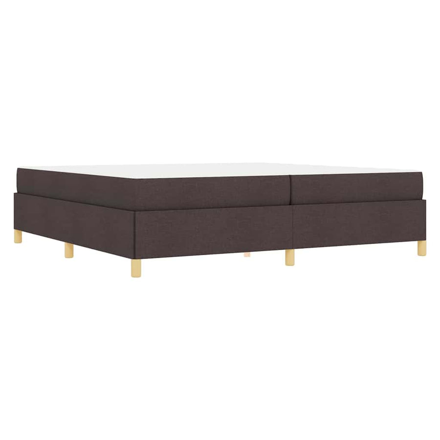 Boxspring bed Anders Donkerbruin en Wit 200 x 200 cm Stof