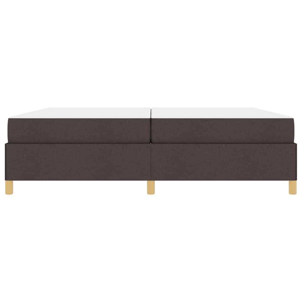 Boxspring bed Anders Donkerbruin en Wit 200 x 200 cm Stof