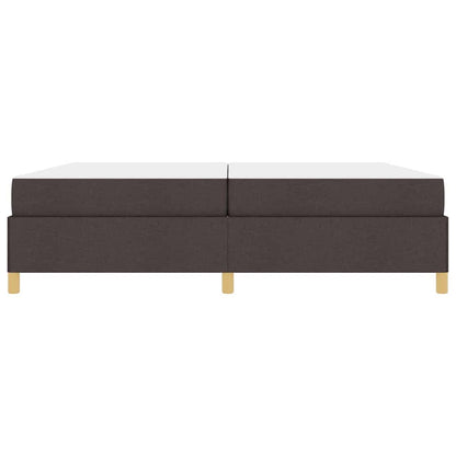 Boxspring bed Anders Donkerbruin en Wit 200 x 200 cm Stof