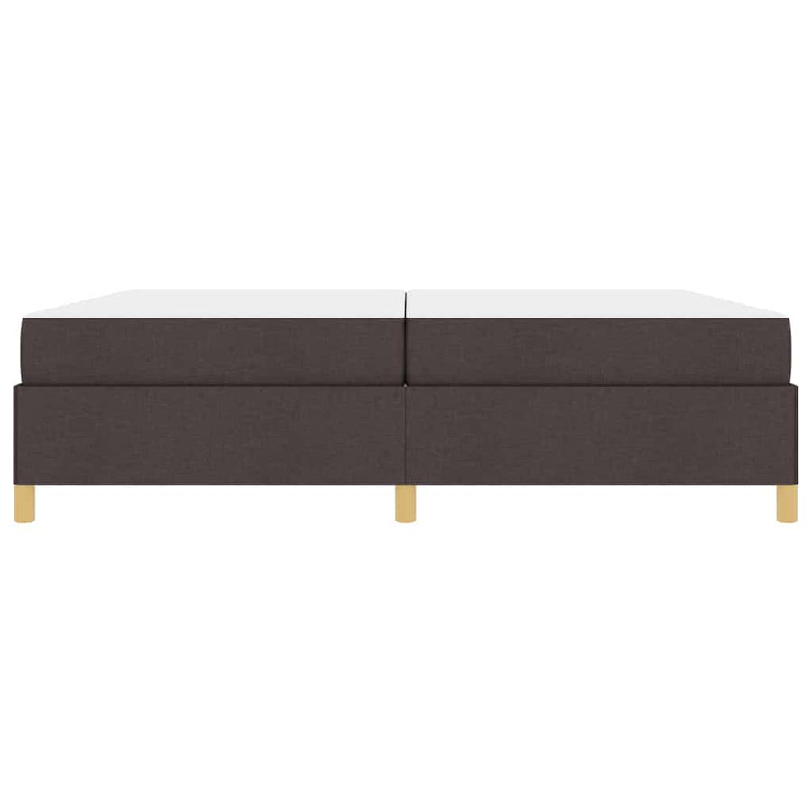 Boxspring bed Anders Donkerbruin en Wit 200 x 200 cm Stof