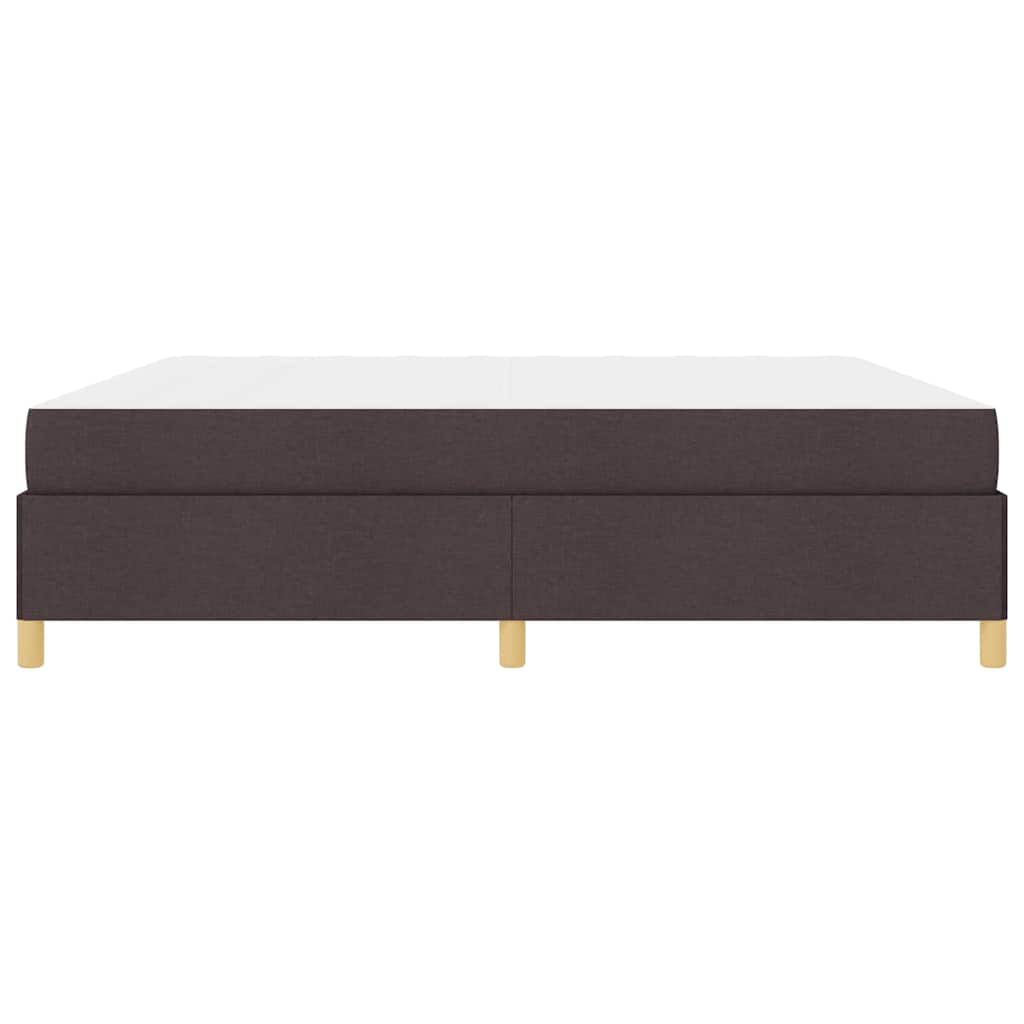 Boxspring bed Anders Donkerbruin en Wit 200 x 200 cm Stof