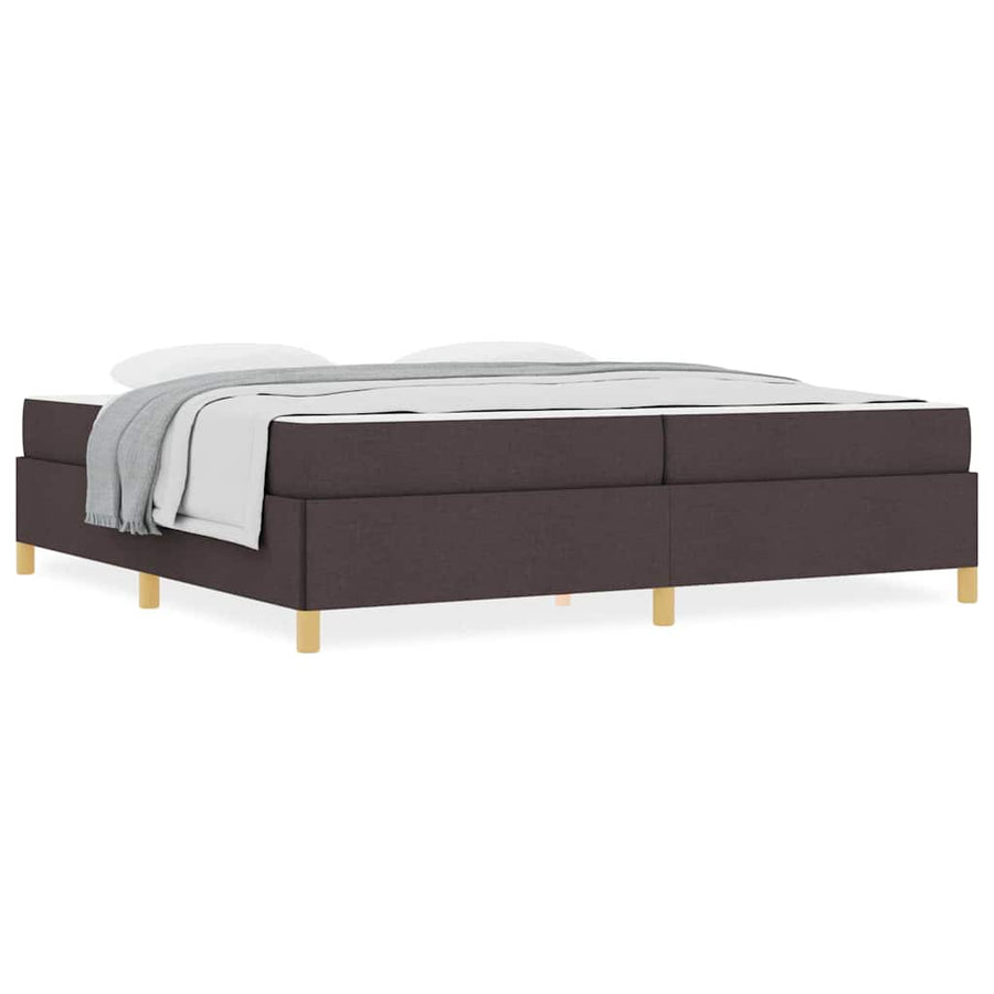 Boxspring bed Anders Donkerbruin en Wit 200 x 200 cm Stof
