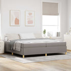 Bedframe 200x200 cm stof taupe
