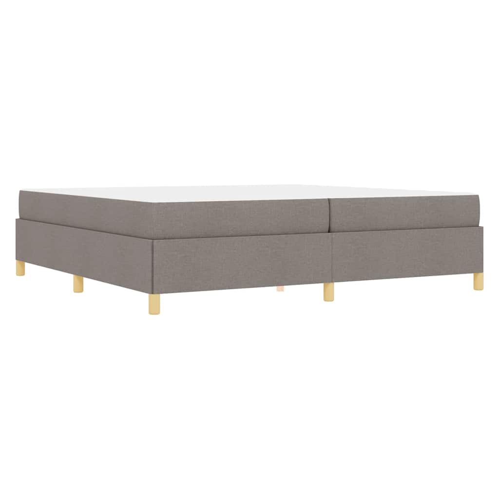 Boxspring bed Anders Taupe en Wit 200 x 200 cm Stof