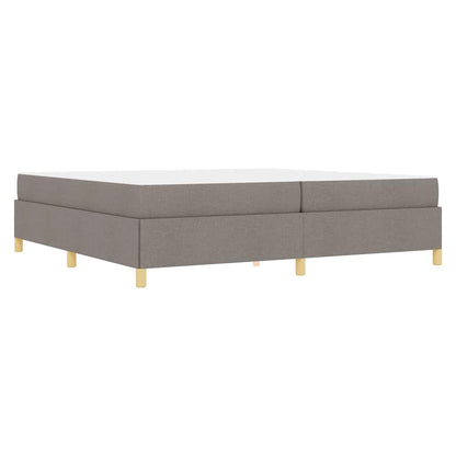 Boxspring bed Anders Taupe en Wit 200 x 200 cm Stof