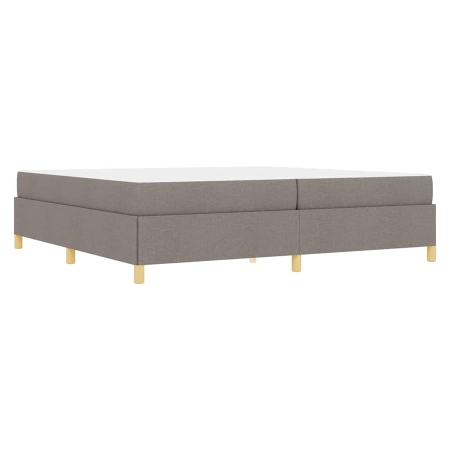 Boxspring bed Anders Taupe en Wit 200 x 200 cm Stof