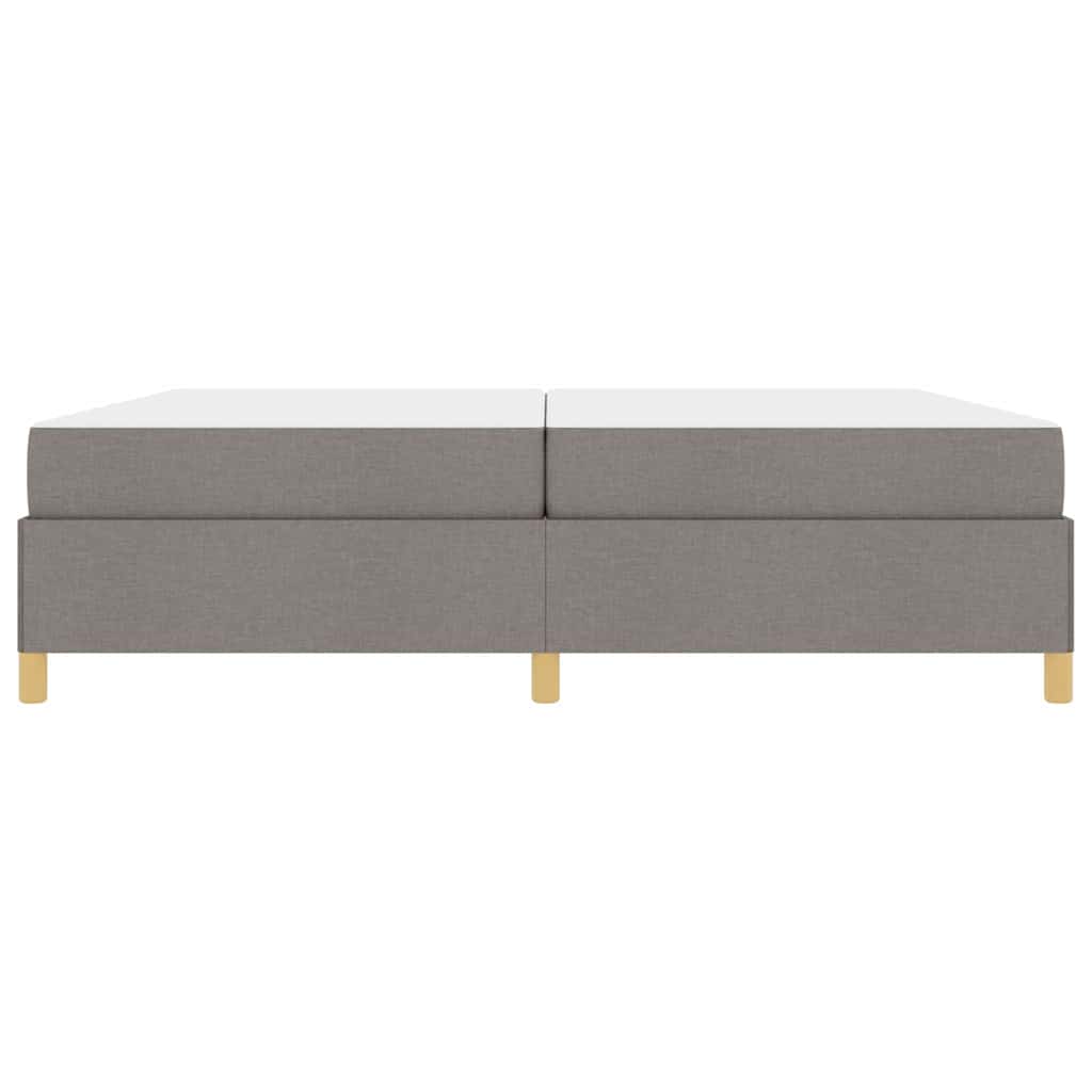 Boxspring bed Anders Taupe en Wit 200 x 200 cm Stof