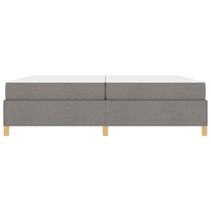 Boxspring bed Anders Taupe en Wit 200 x 200 cm Stof