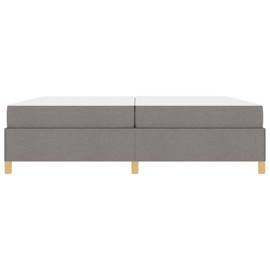 Boxspring bed Anders Taupe en Wit 200 x 200 cm Stof