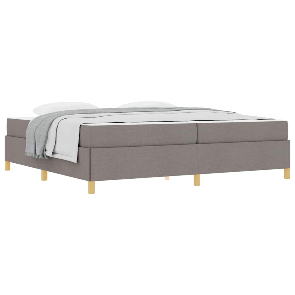 Boxspring bed Anders Taupe en Wit 200 x 200 cm Stof