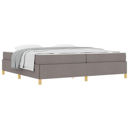 Boxspring bed Anders Taupe en Wit 200 x 200 cm Stof