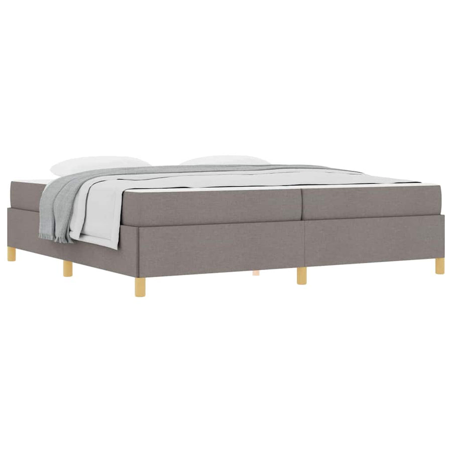 Boxspring bed Anders Taupe en Wit 200 x 200 cm Stof