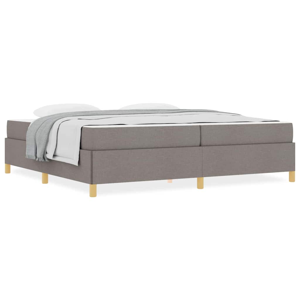 Boxspring bed Anders Taupe en Wit 200 x 200 cm Stof