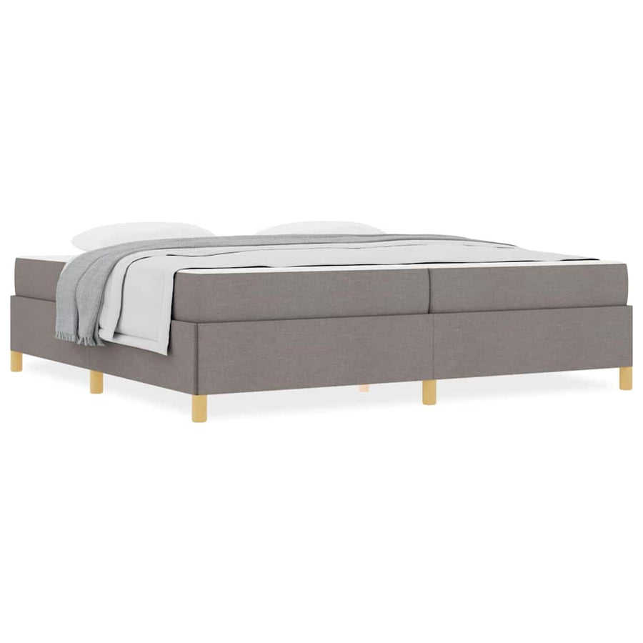 Boxspring bed Anders Taupe en Wit 200 x 200 cm Stof