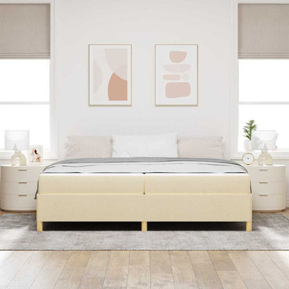 Boxspring bed Anders Wit en Crème 200 x 200 cm Stof