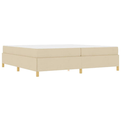 Boxspring bed Anders Wit en Crème 200 x 200 cm Stof