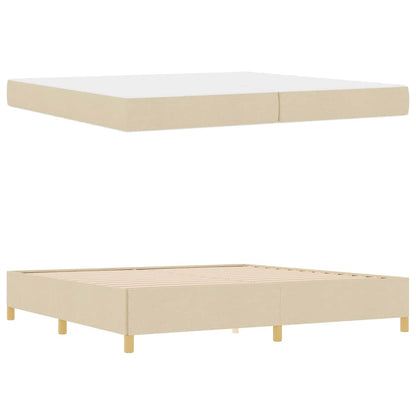 Boxspring bed Anders Wit en Crème 200 x 200 cm Stof