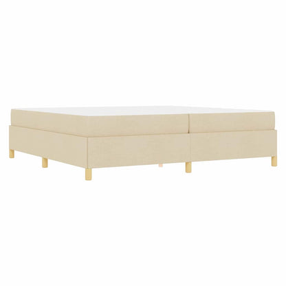 Boxspring bed Anders Wit en Crème 200 x 200 cm Stof