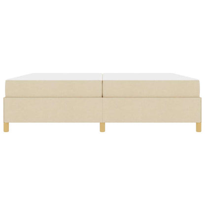 Boxspring bed Anders Wit en Crème 200 x 200 cm Stof