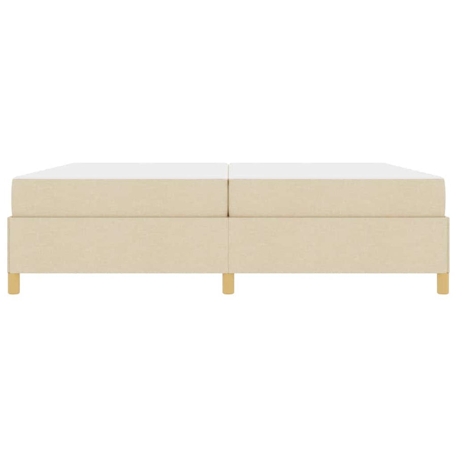 Boxspring bed Anders Wit en Crème 200 x 200 cm Stof