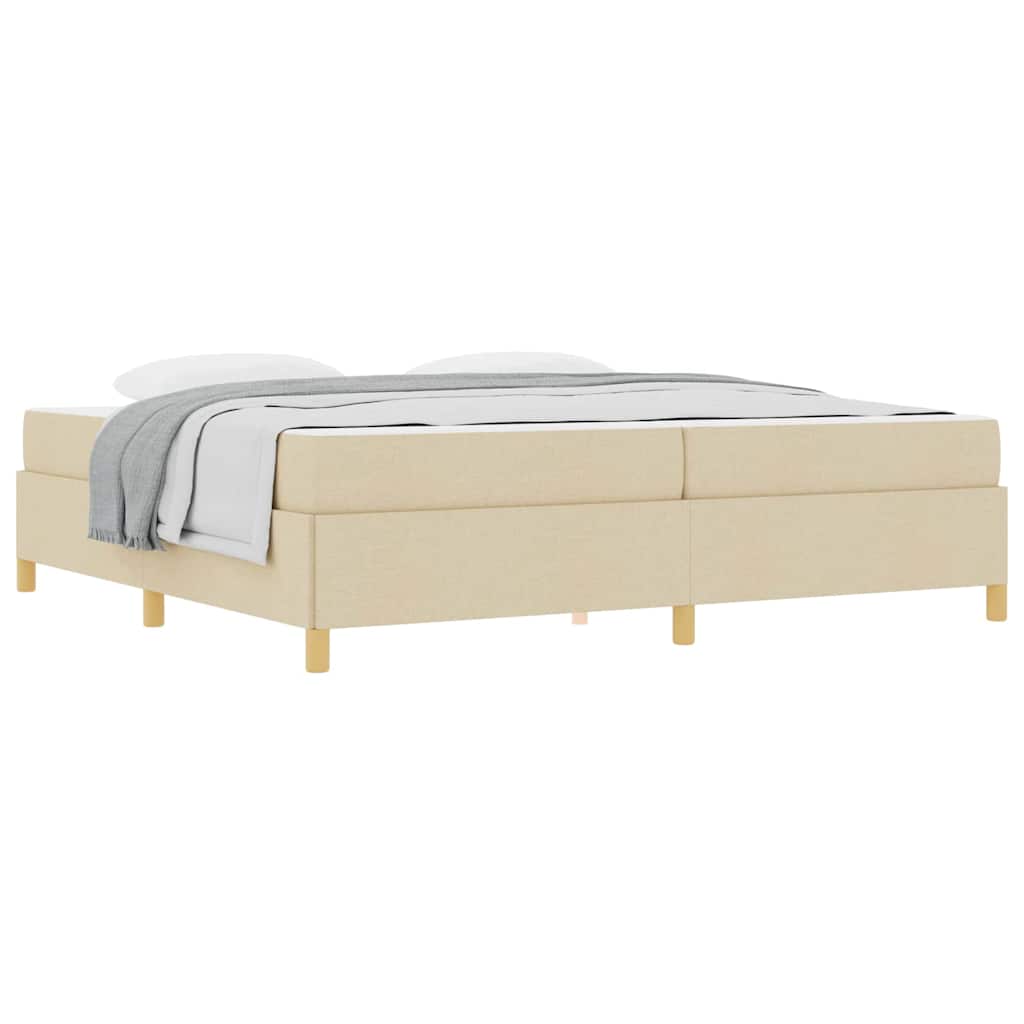 Boxspring bed Anders Wit en Crème 200 x 200 cm Stof