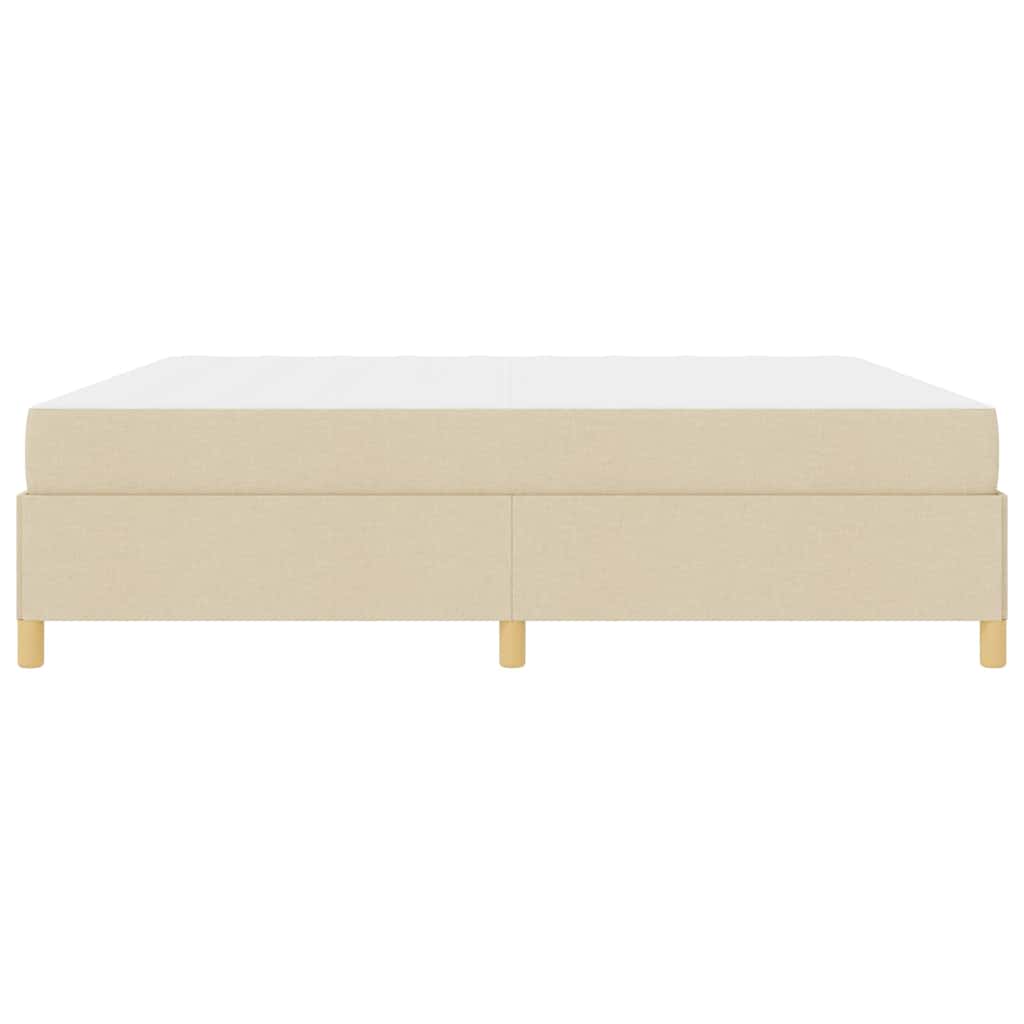 Boxspring bed Anders Wit en Crème 200 x 200 cm Stof