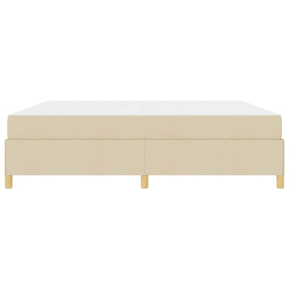 Boxspring bed Anders Wit en Crème 200 x 200 cm Stof