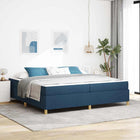 Bed Frame with Mattress Blue 200 x 200 cm Fabric