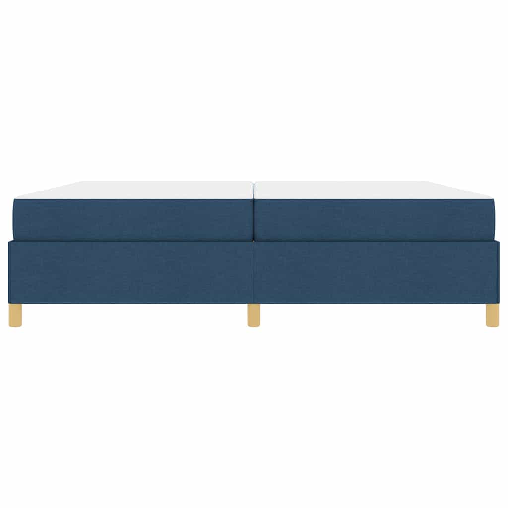 Boxspring bed Blauw en Donkerblauw en Wit 200 x 200 cm Stof