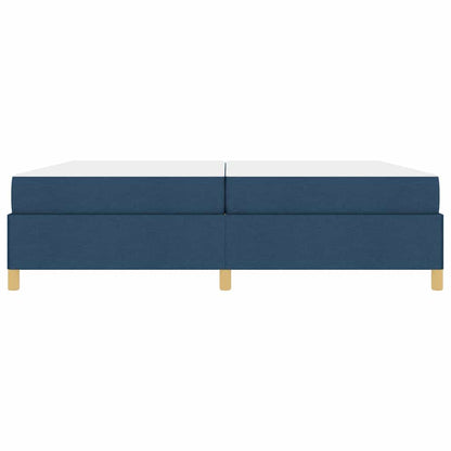 Boxspring bed Blauw en Donkerblauw en Wit 200 x 200 cm Stof
