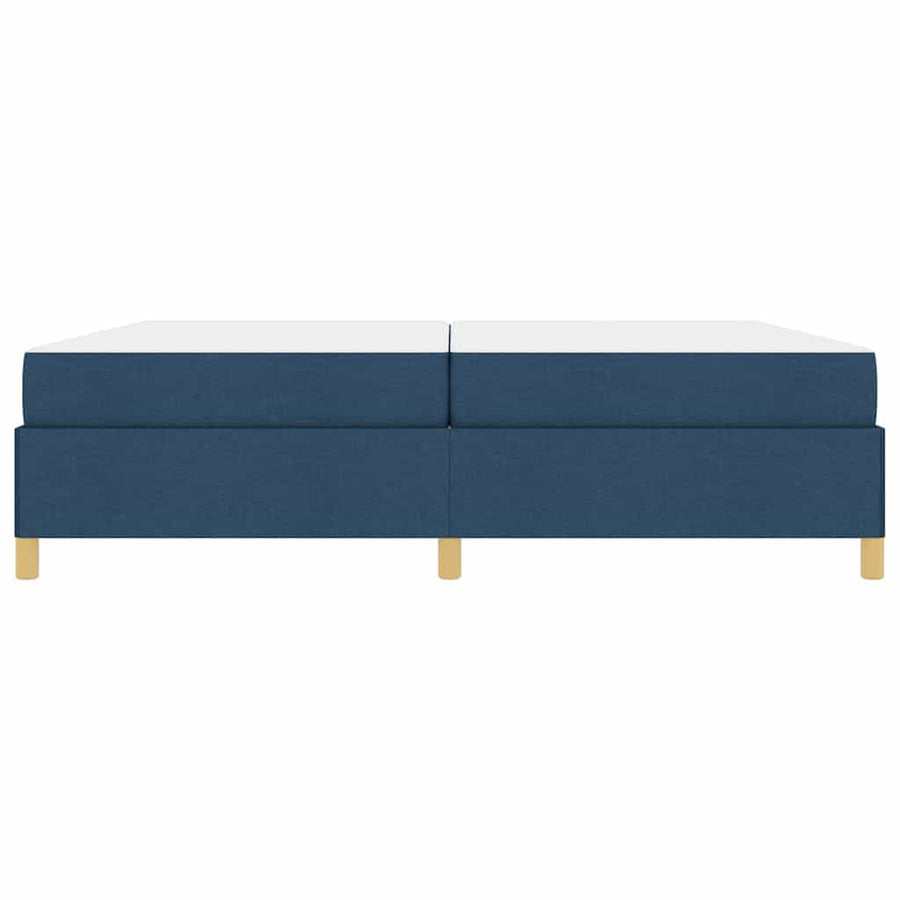 Boxspring bed Blauw en Donkerblauw en Wit 200 x 200 cm Stof