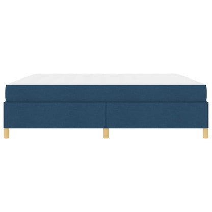 Boxspring bed Blauw en Donkerblauw en Wit 200 x 200 cm Stof