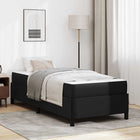 Bed frame with mattress Black 80 x 200 cm Fabric