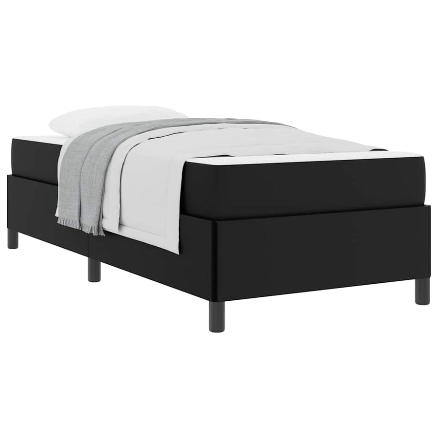 Bedframe met matras Zwart 80 x 200 cm Kunstleer