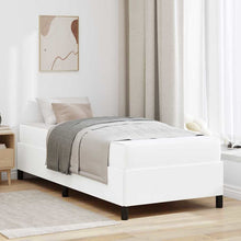 Bedframe met matras Wit 80 x 200 cm Kunstleer