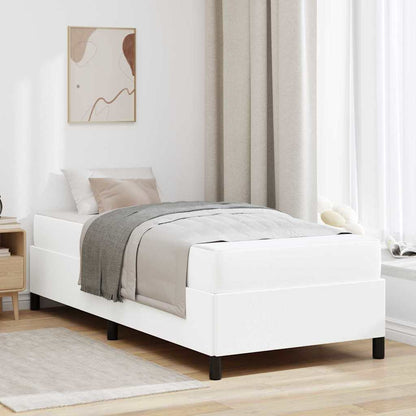 Bedframe met matras Wit 80 x 200 cm Kunstleer