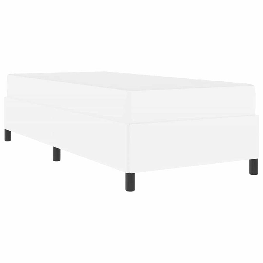 Bedframe met matras Wit 80 x 200 cm Kunstleer