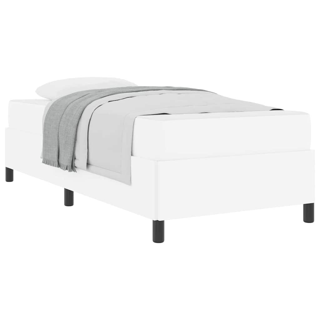 Bedframe met matras Wit 80 x 200 cm Kunstleer