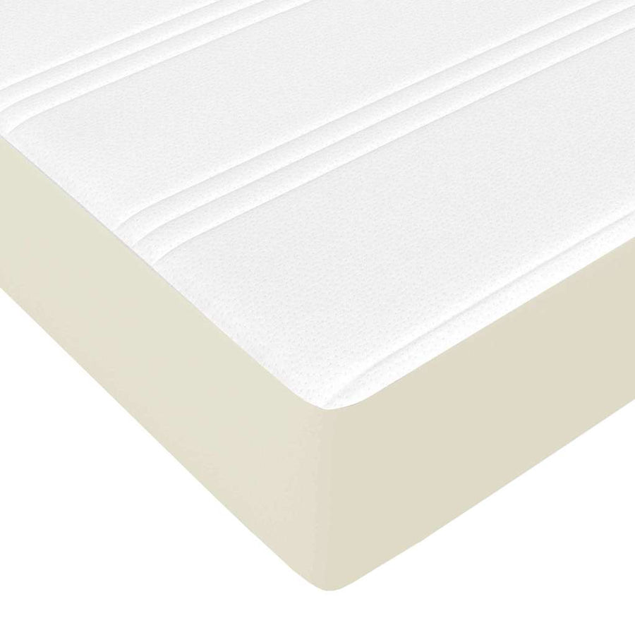 Bedframe met matras Crème 80 x 200 cm Stof