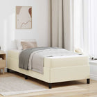 Bedframe met matras 80x200 cm crème stof