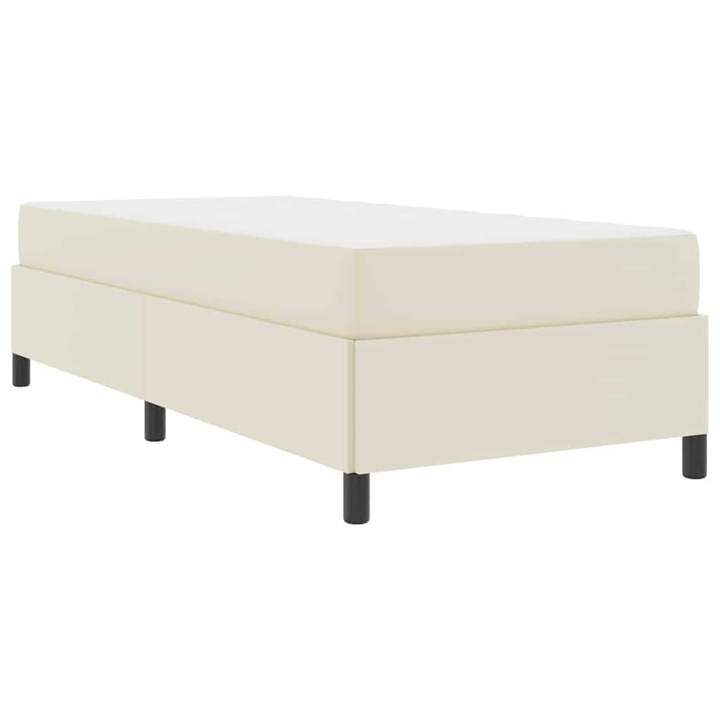 Bedframe met matras Crème 80 x 200 cm Stof