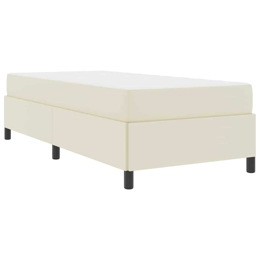 Bedframe met matras Crème 80 x 200 cm Stof