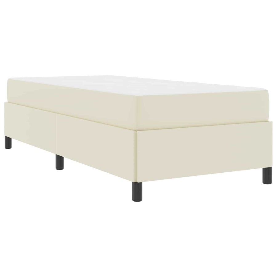 Bedframe met matras Crème 80 x 200 cm Stof