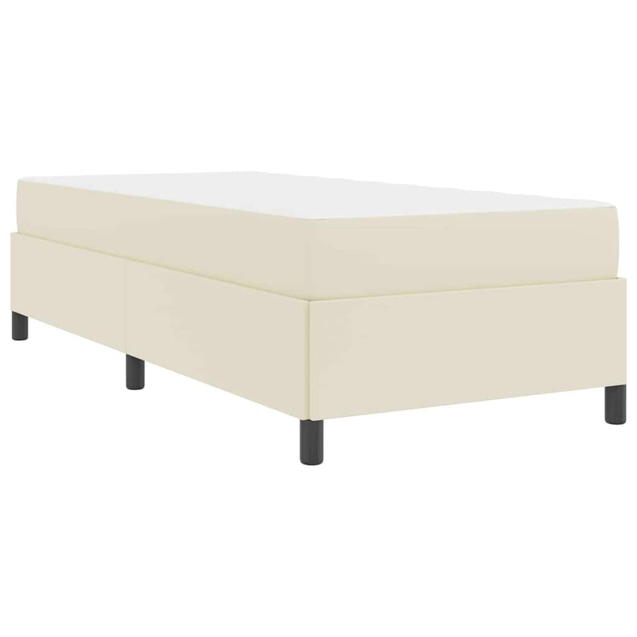 Bedframe met matras Crème 80 x 200 cm Stof