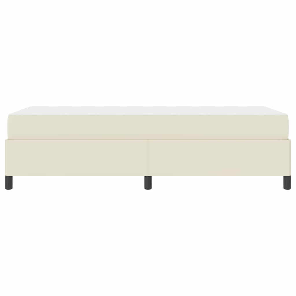 Bedframe met matras Crème 80 x 200 cm Stof