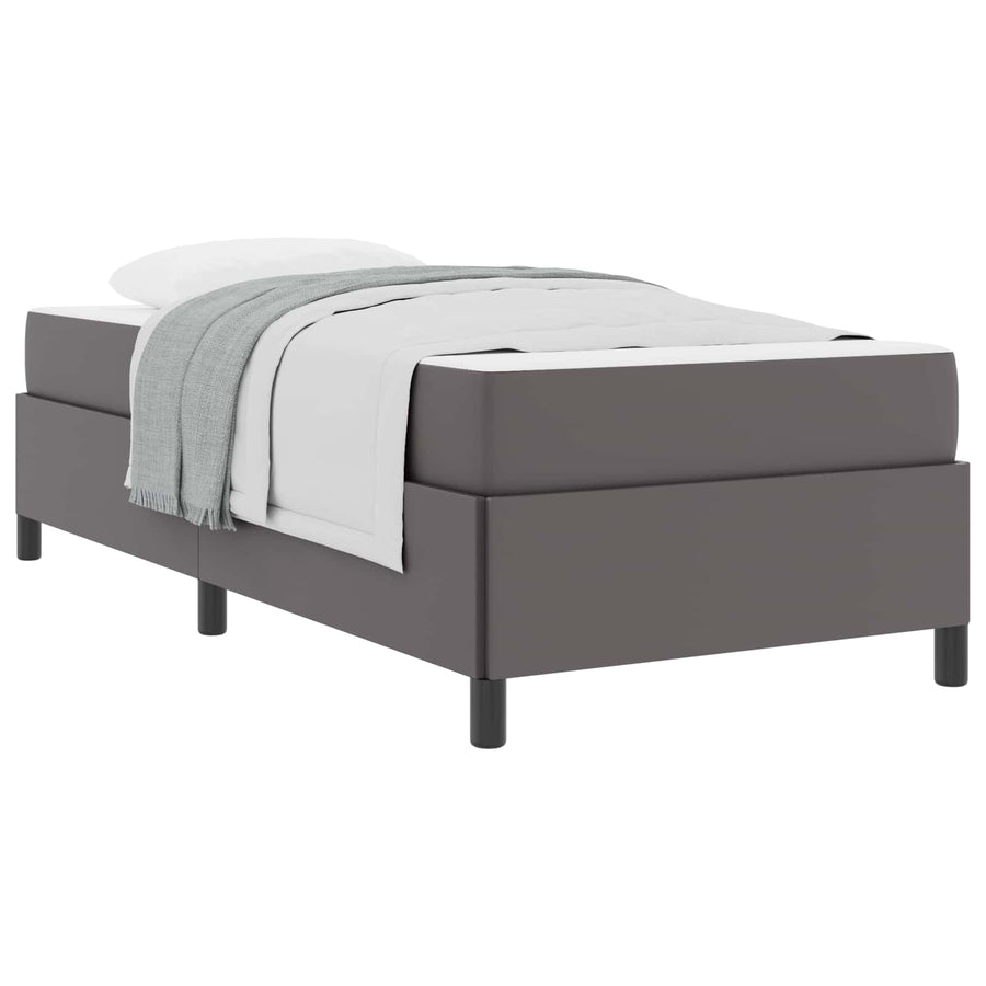 Bedframe met matras Grijs 80 x 200 cm Stof