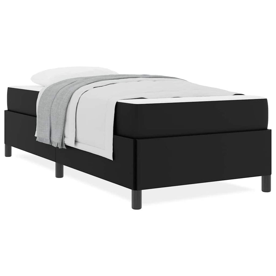 Bedframe met matras Zwart 90 x 190 cm Kunstleer