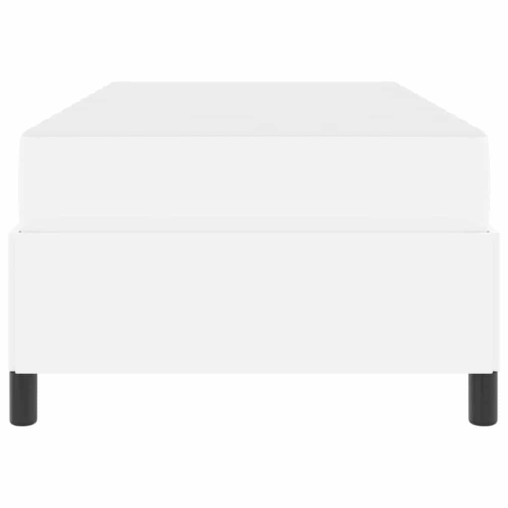 Bedframe met matras Wit 90 x 190 cm Kunstleer