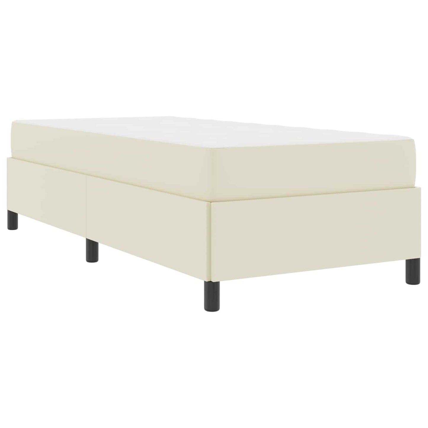 Bedframe met matras Crème 90 x 190 cm Stof