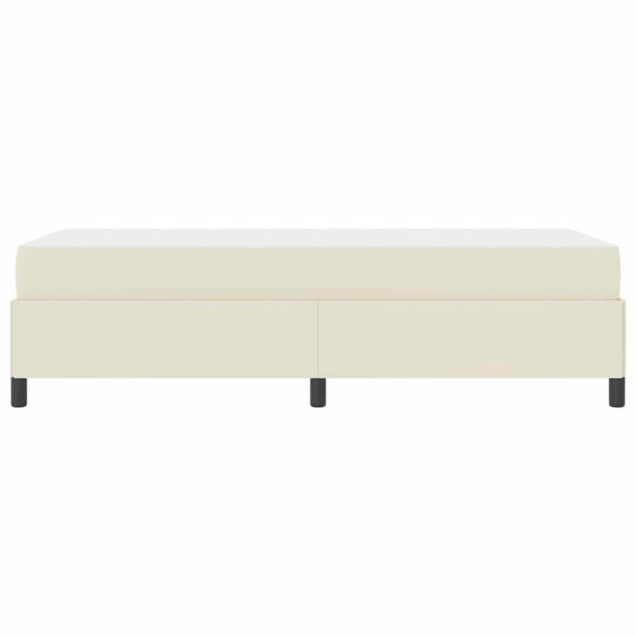 Bedframe met matras Crème 90 x 190 cm Stof